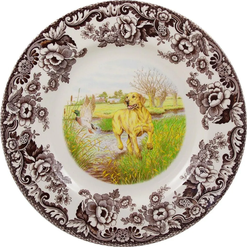 Spode Woodland Hunting Dog Dinner Plate