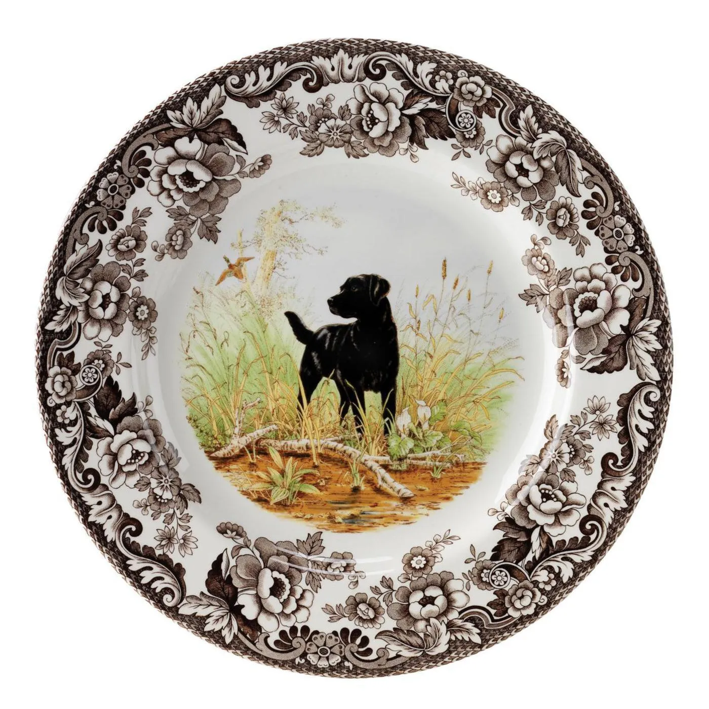 Spode Woodland Hunting Dog Dinner Plate