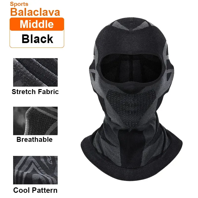 Sports Winter Thermal Cycling Face Mask Balaclava Head Cover Ski Bicycle Motocycle Windproof Soft Warm MTB Bike Hat Headwear