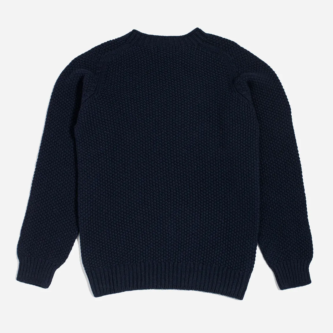 Superfine Waffle Knit Lambswool - Nero Navy