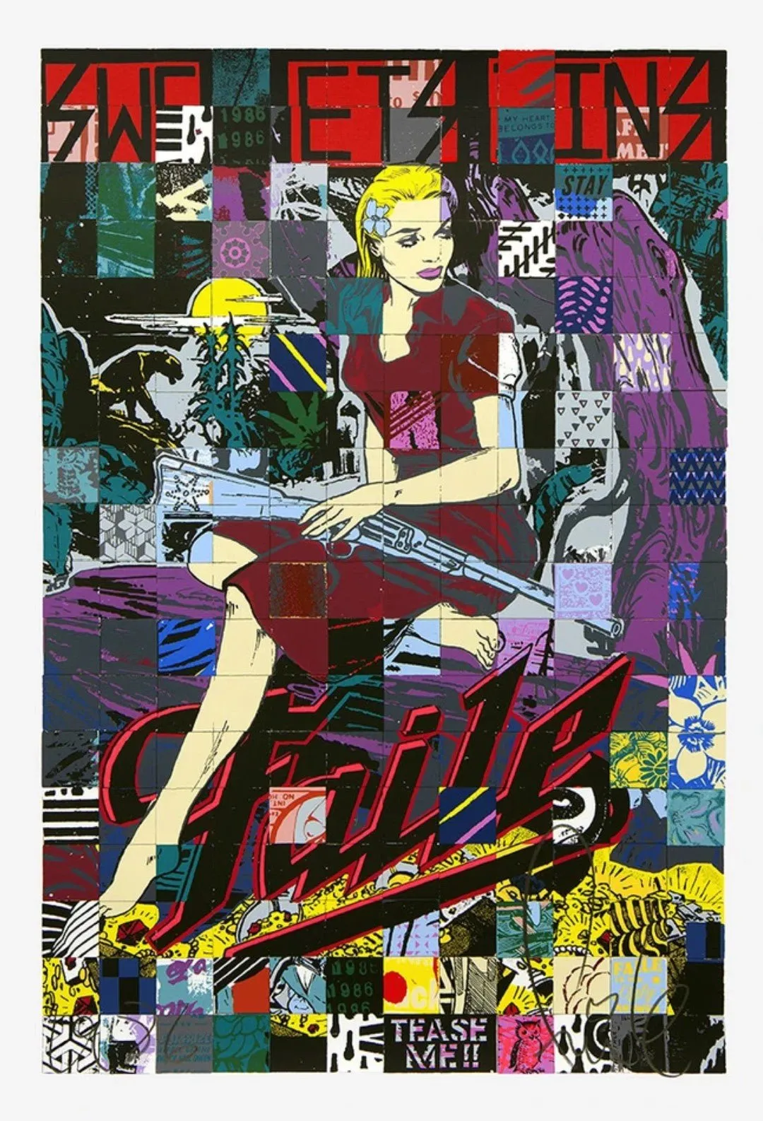 Sweet Sins Brooklyn Silkscreen Print by Faile