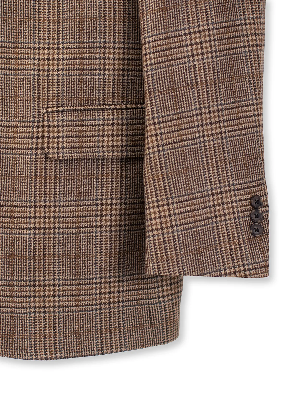 TAN/BROWN PLAID CASHMERE SPORT COAT - MTO