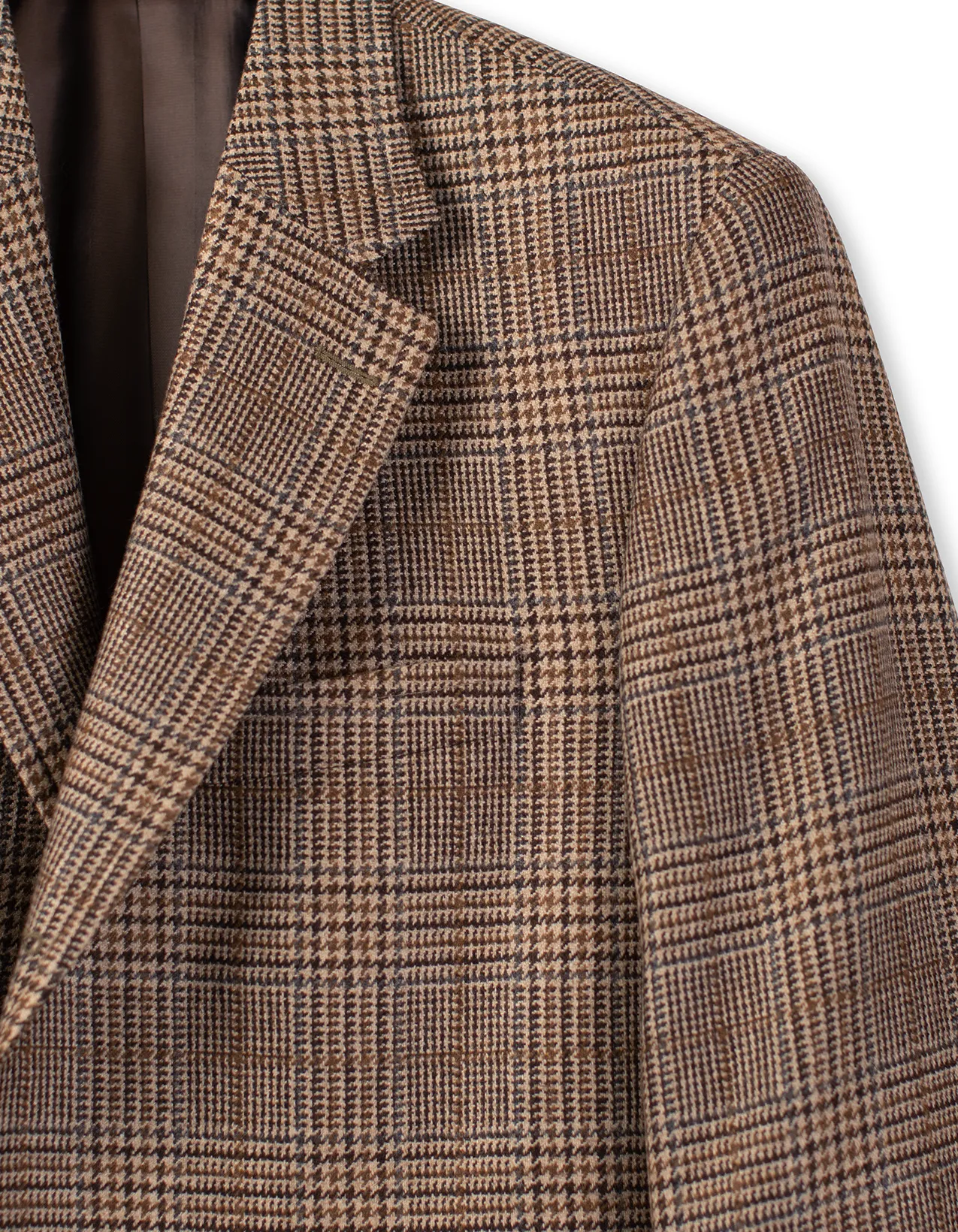 TAN/BROWN PLAID CASHMERE SPORT COAT - MTO