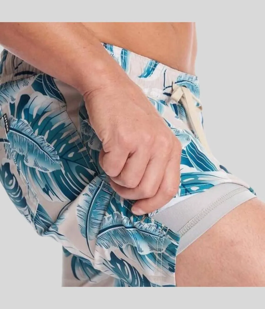 Teal Print Hurley Swim Shorts