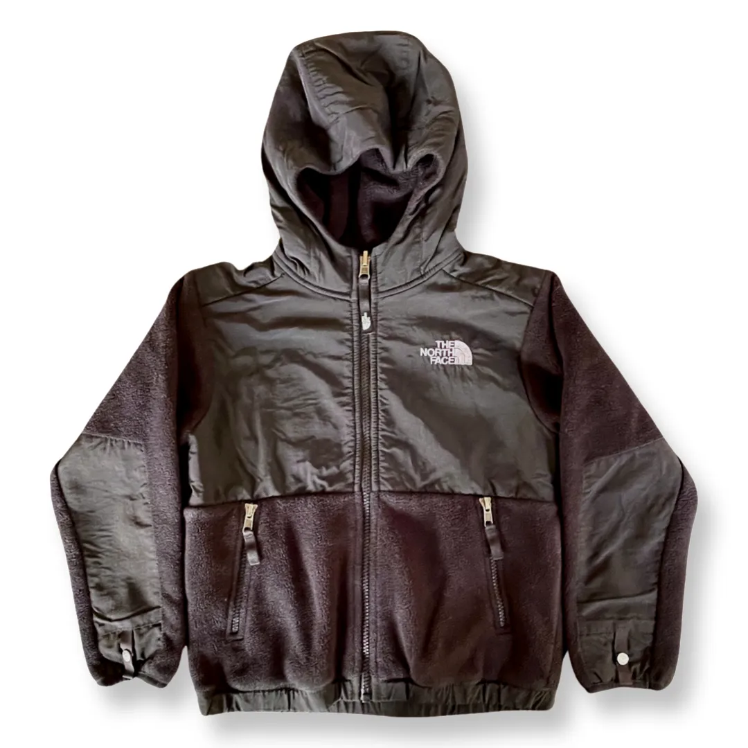 The North Face Black Fleece Hooded Jacket - 6 youth