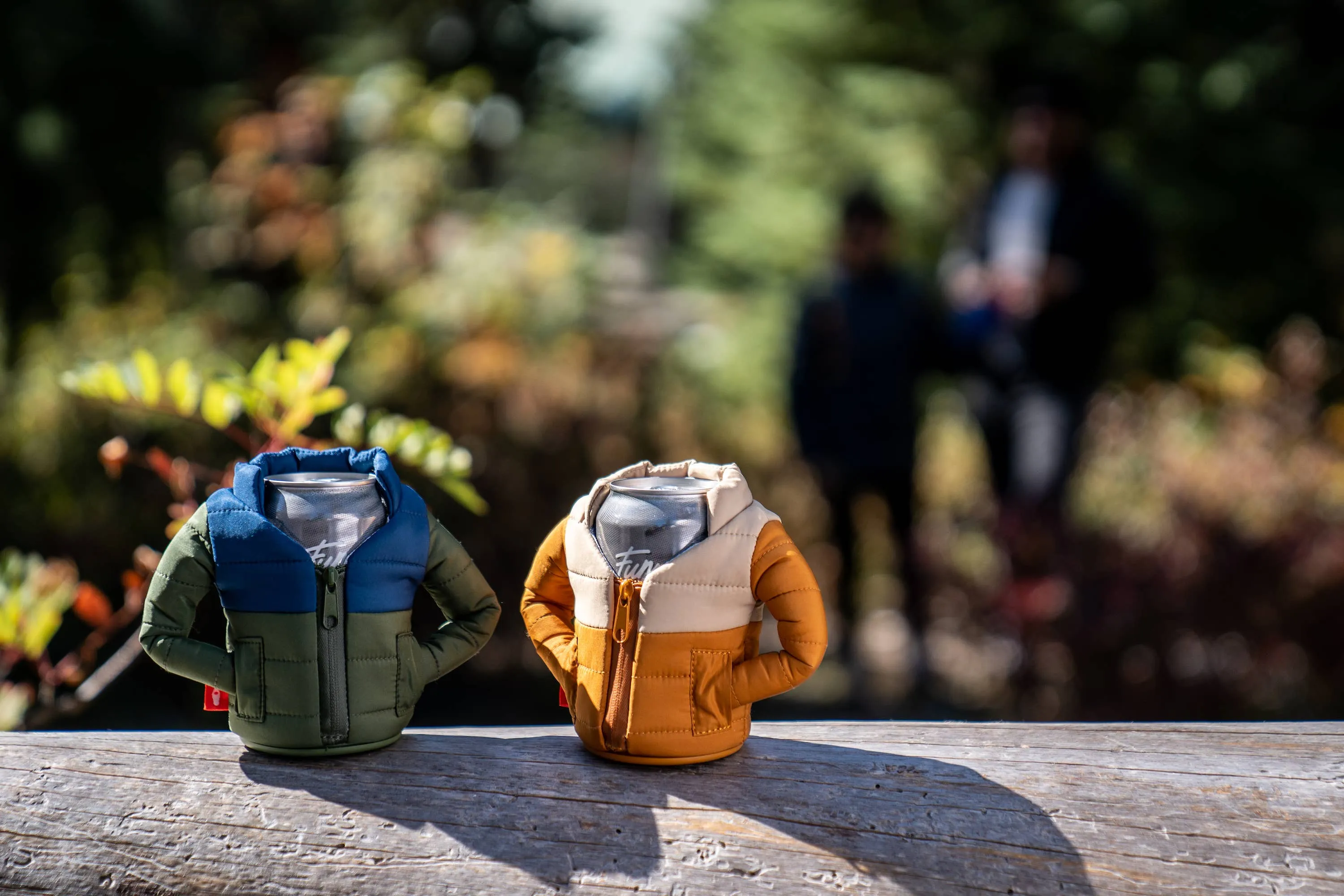 The Puffy Insulated Can Cooler | Olive Green   Sailor Blue | Puffin Drinkwear