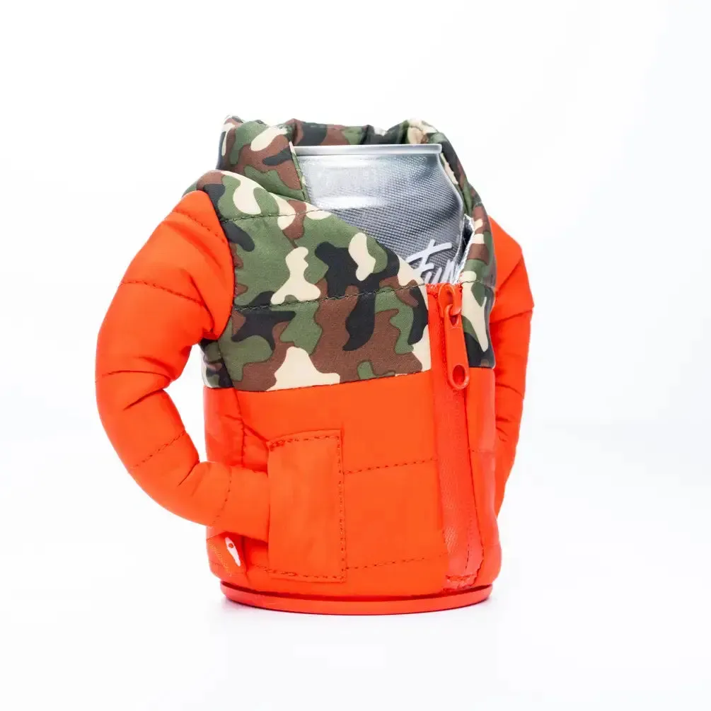 The Puffy Insulated Can Cooler | Puffin Red   Woodsy Camo | Puffin Drinkwear