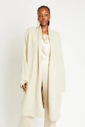 THERESA CASHMERE KNIT COAT - SHELL BEACH