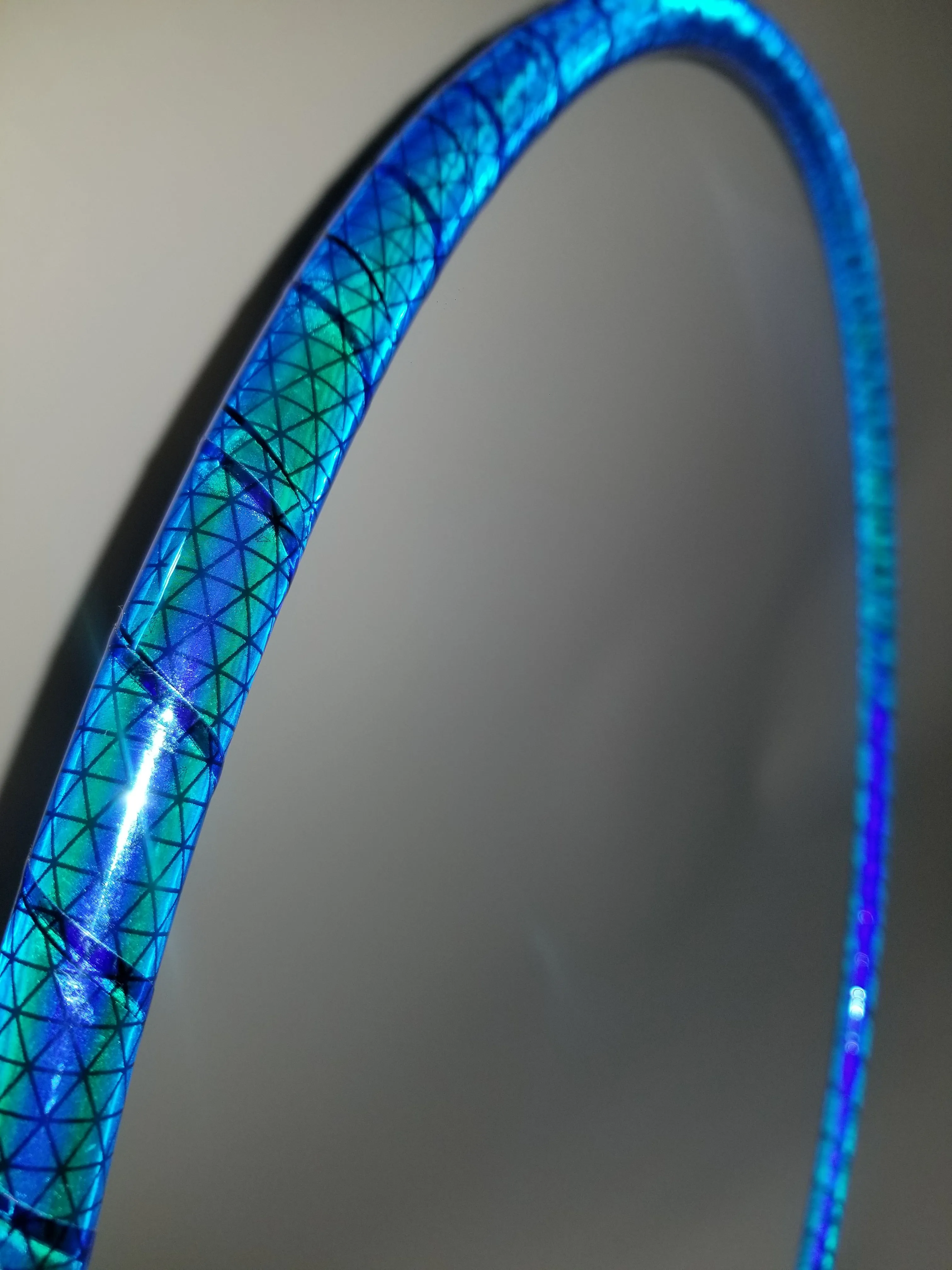 Totally Tubular Blue Reflective Color Morph Taped Hoop