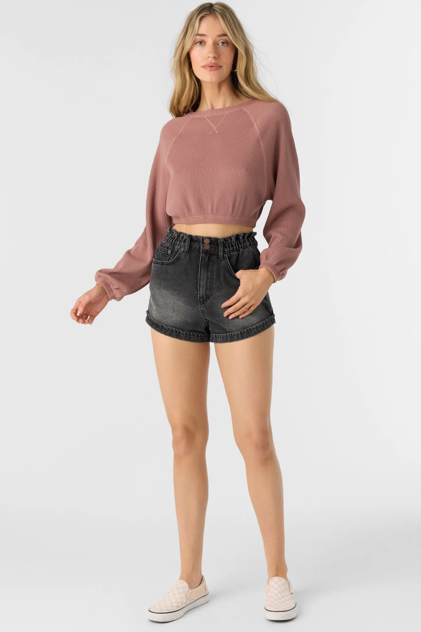 TOUR WAFFLE KNIT SLOUCHY TOP