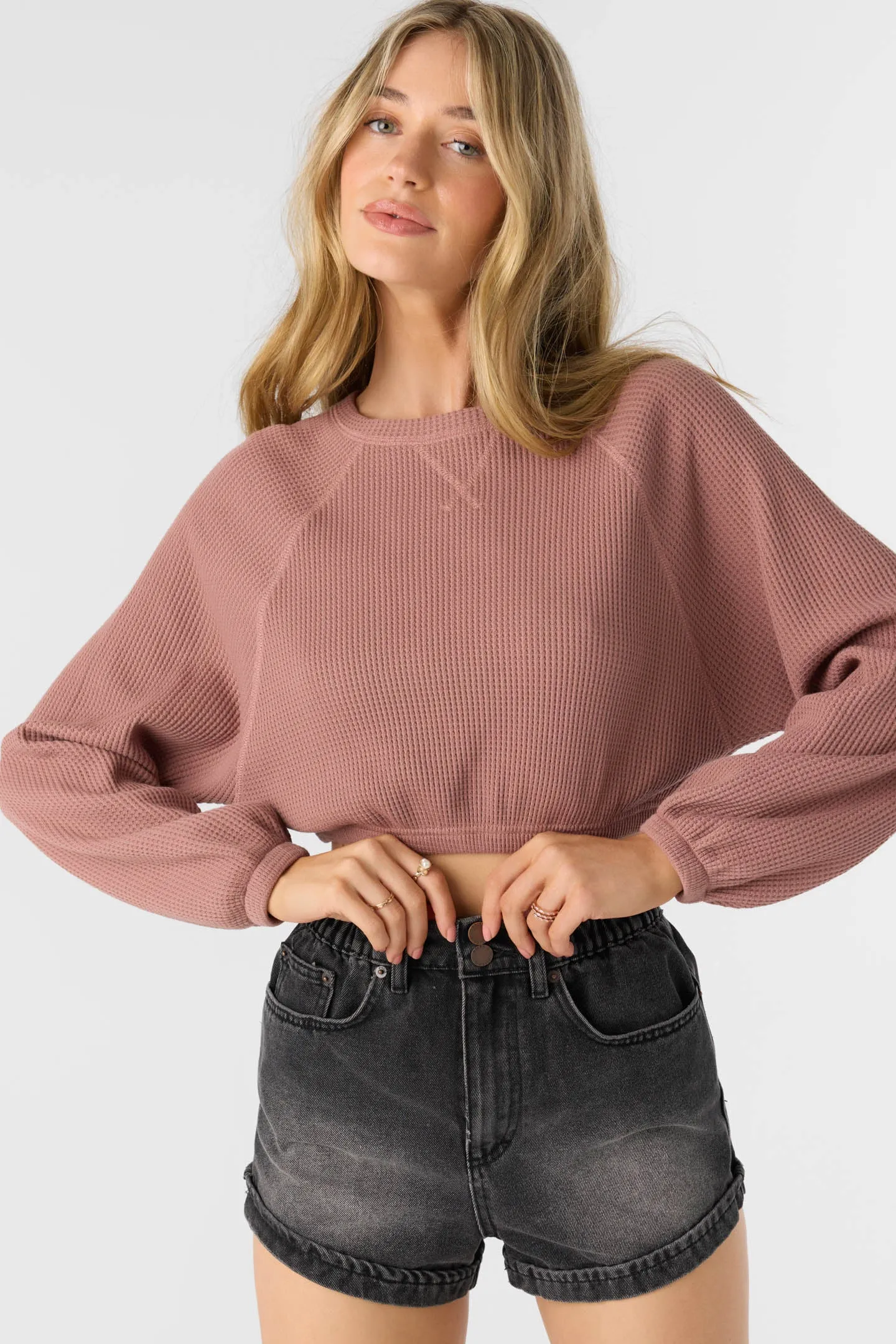 TOUR WAFFLE KNIT SLOUCHY TOP