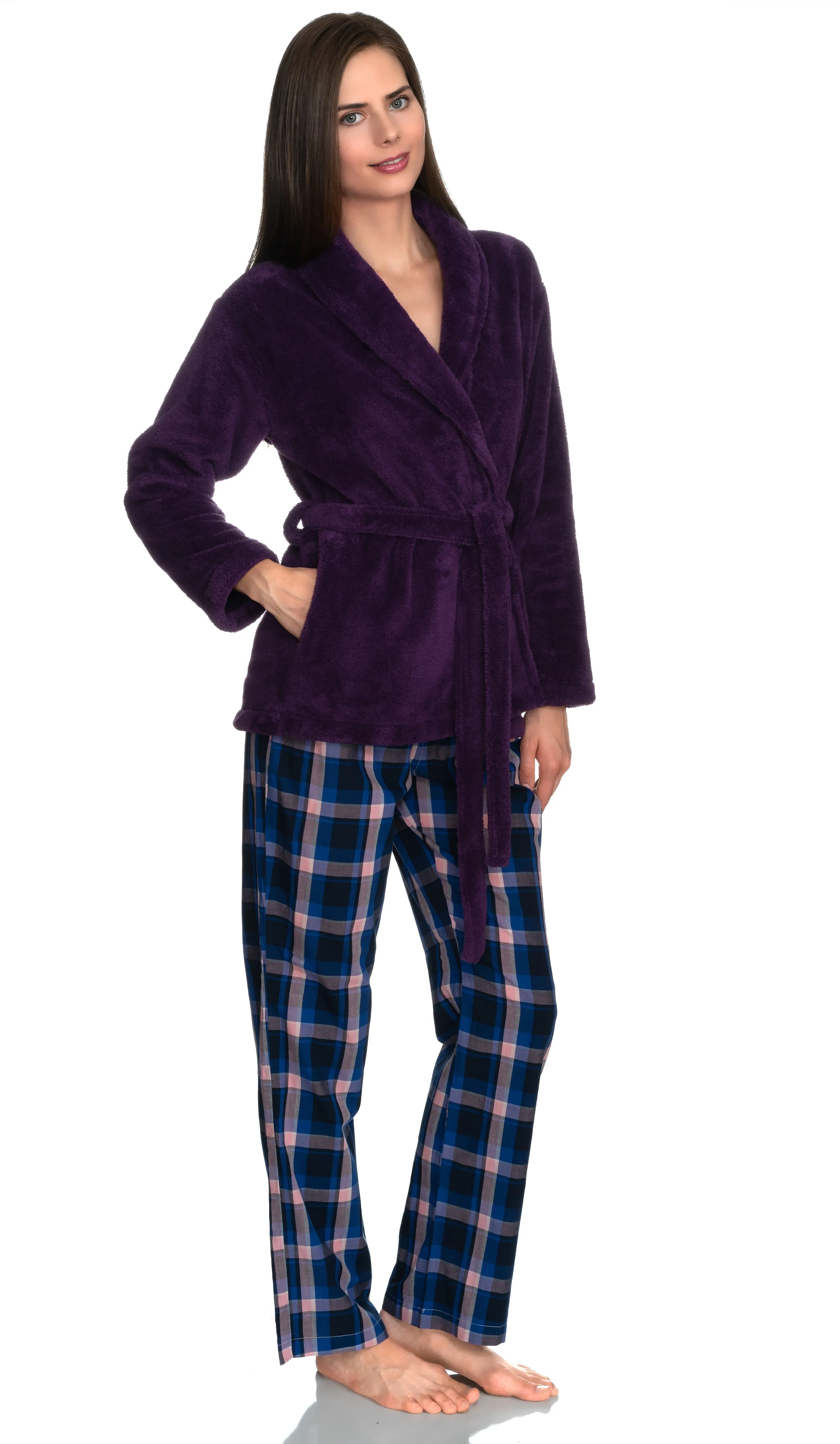 TowelSelections Women's Bed Jacket Fleece Cardigan Cuddly Robe