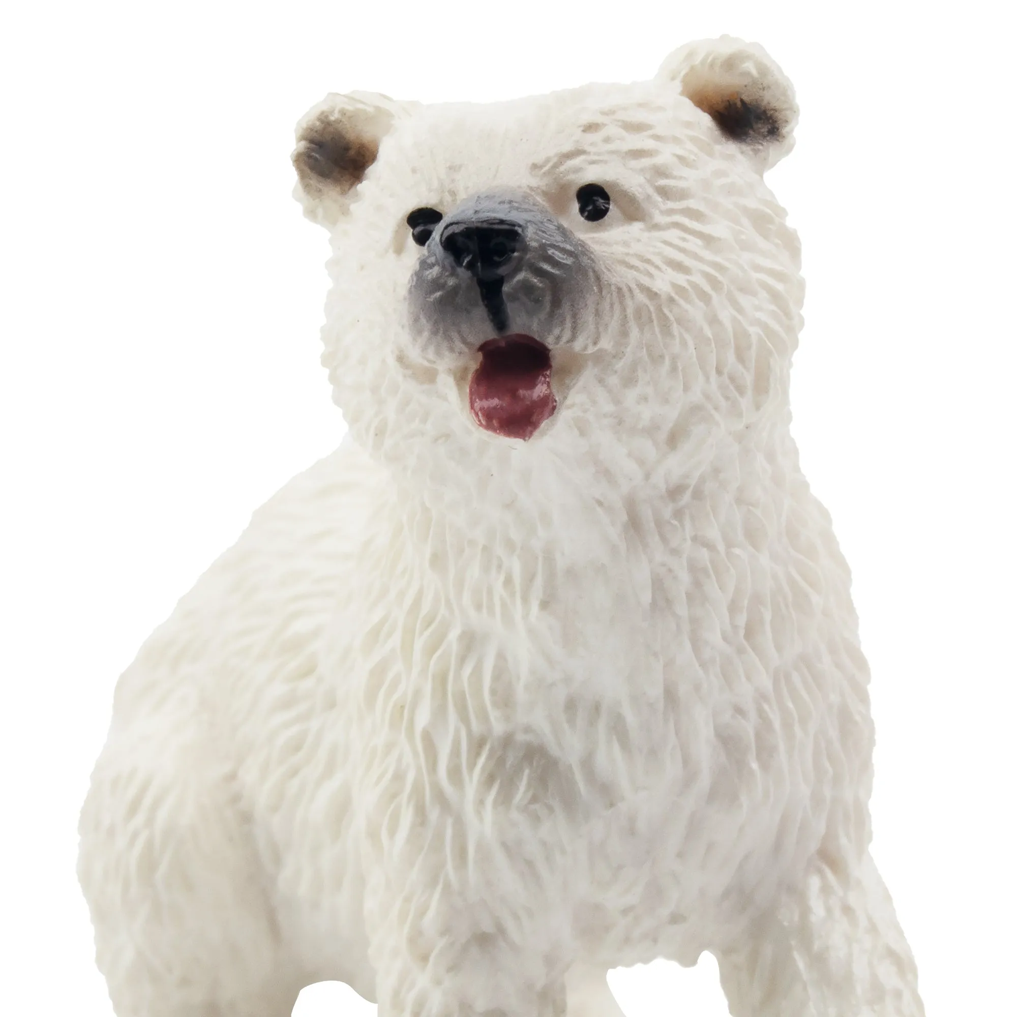 Toymany Sitting Polar Bear Cub Figurine Toy