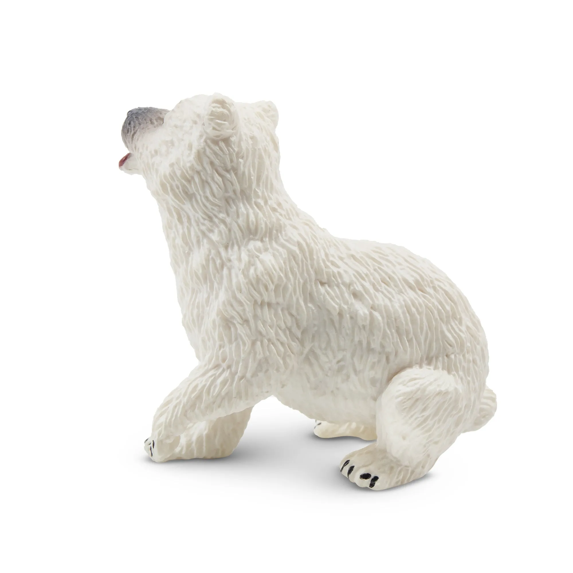 Toymany Sitting Polar Bear Cub Figurine Toy