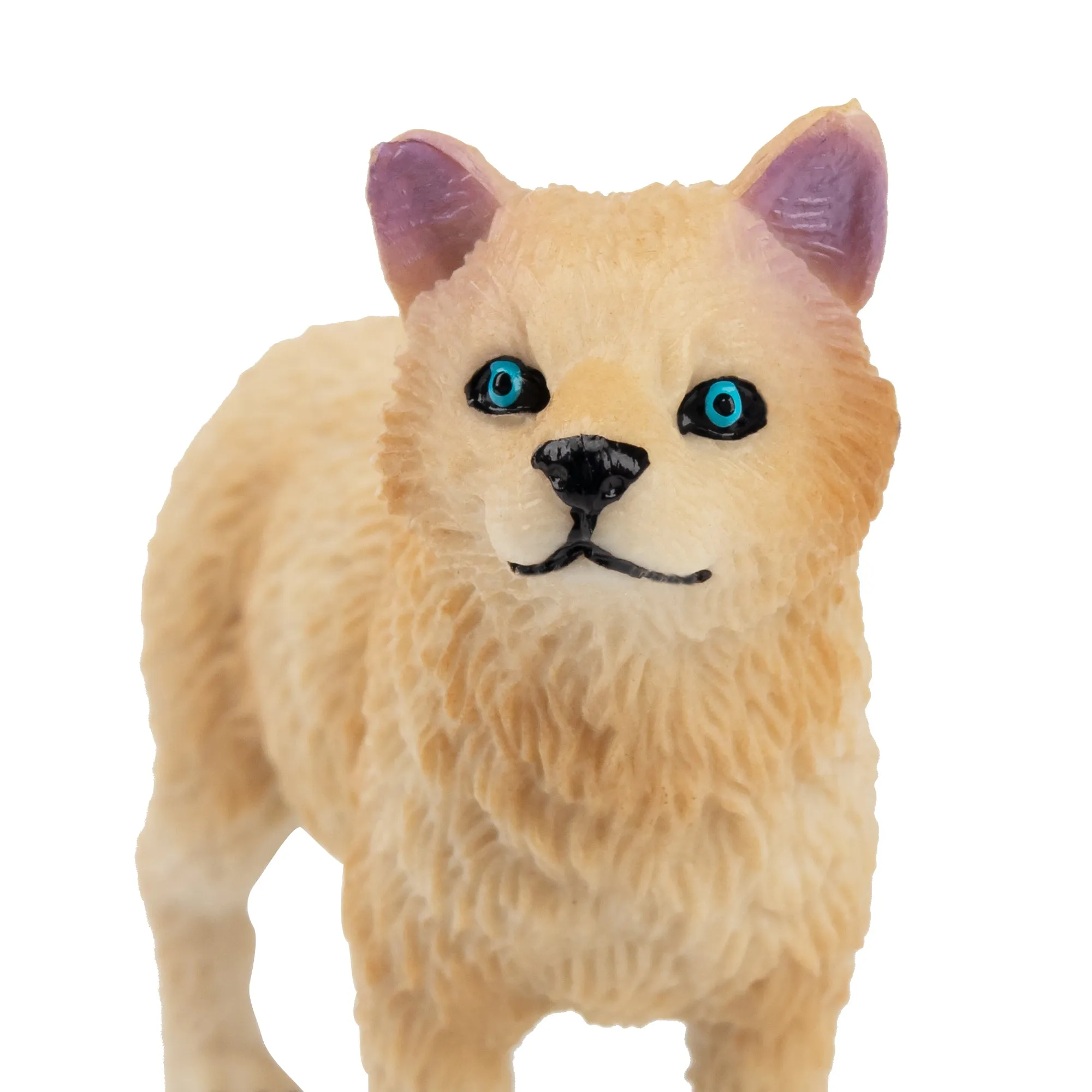 Toymany Standing White Arctic Wolf Cub Figurine Toy