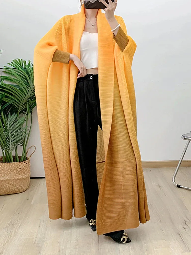 Truly Pleated Batwing Sleeve Trench Coat