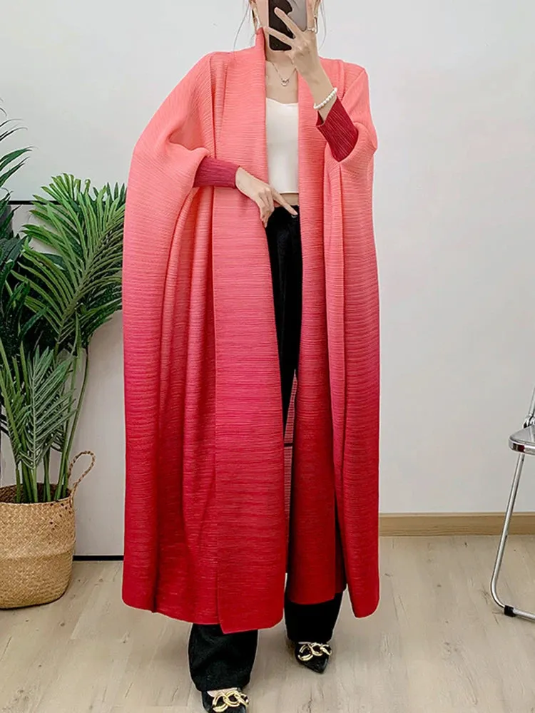 Truly Pleated Batwing Sleeve Trench Coat