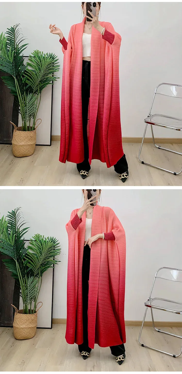 Truly Pleated Batwing Sleeve Trench Coat