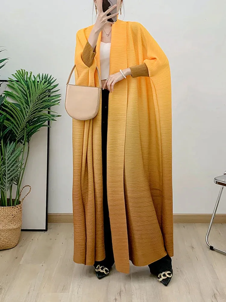 Truly Pleated Batwing Sleeve Trench Coat