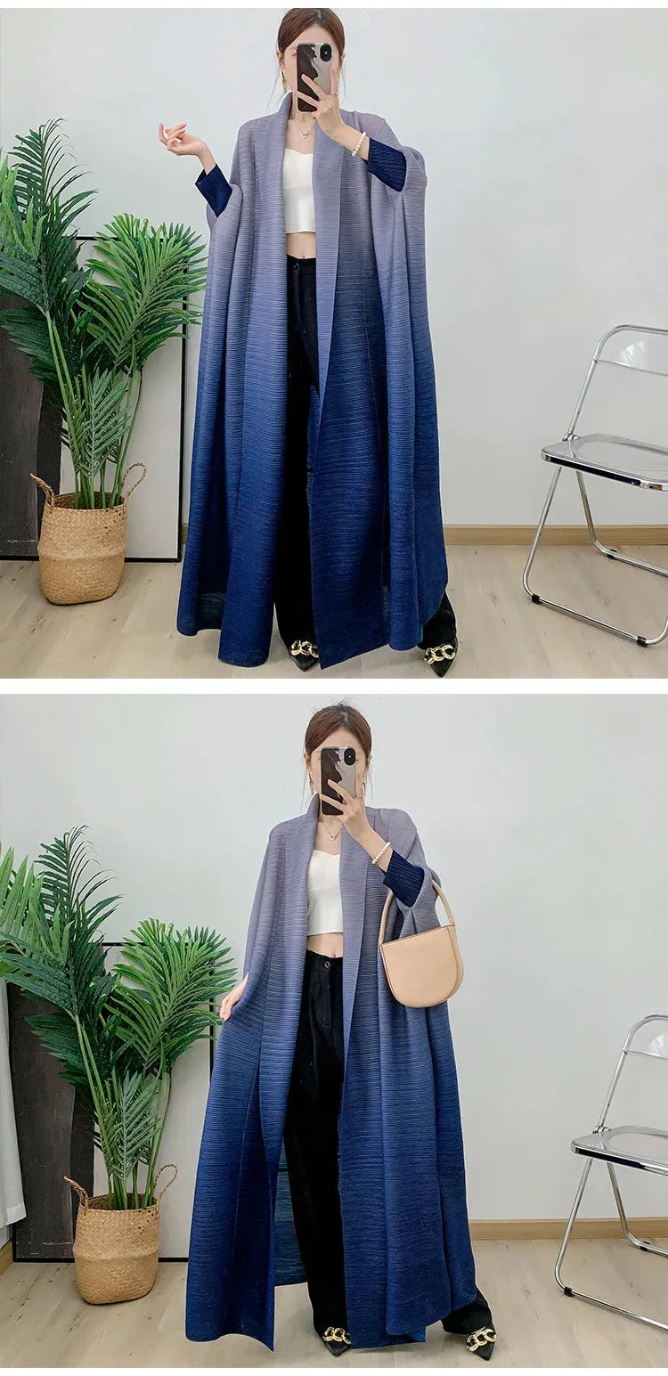 Truly Pleated Batwing Sleeve Trench Coat