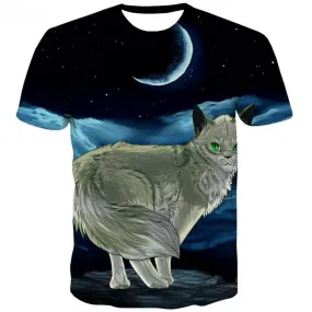 tshirt kitten cat 3D t shirt Casual pet men art costume