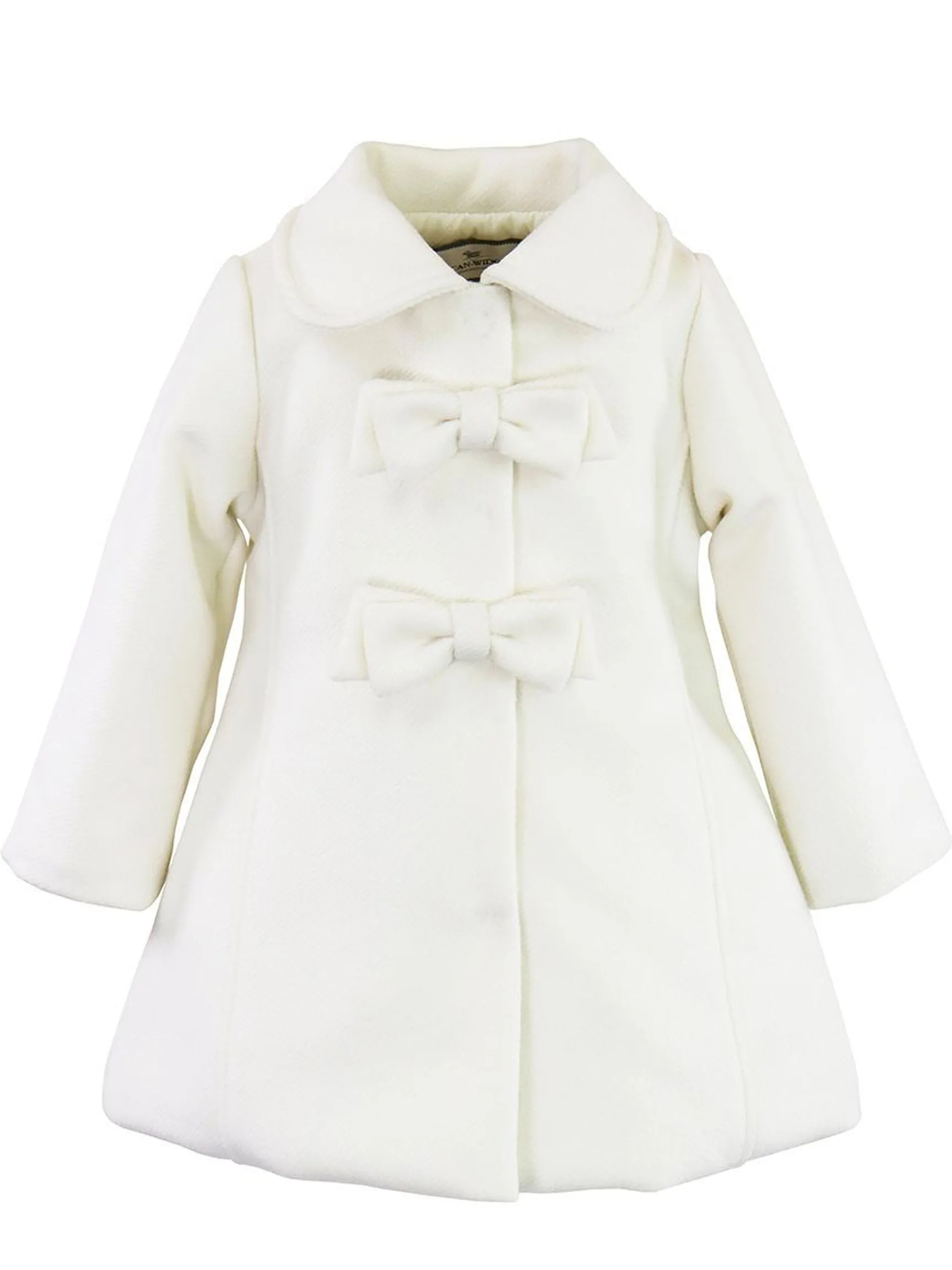 Two-Bow Car Coat - Cream