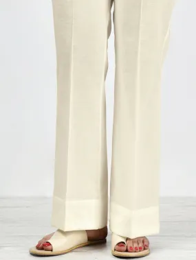 Unstitched Winter Cotton Trouser - Off White