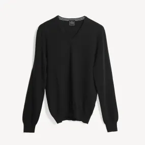 V Neck Jumper - Black