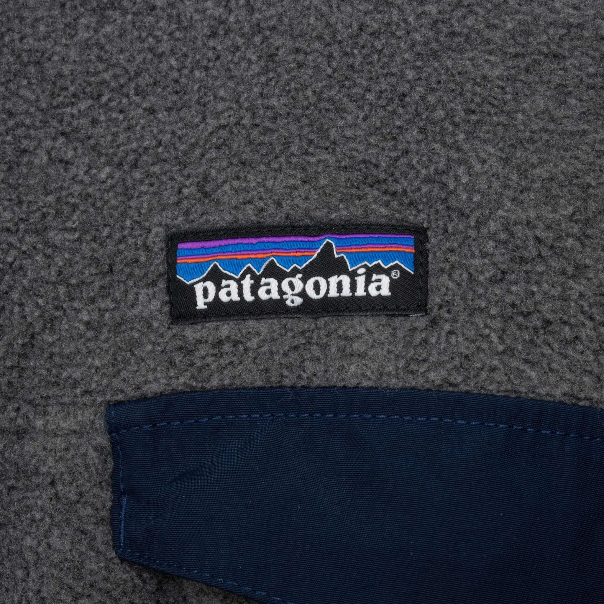 VINTAGE PATAGONIA HARVARD DARK GREY SNAP T PULLOVER FLEECE JACKET 1990S 2XL