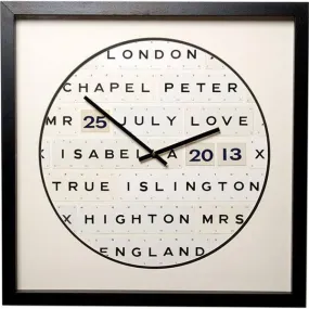 Vintage Playing Cards Personalised Picture Frame Wall Clock