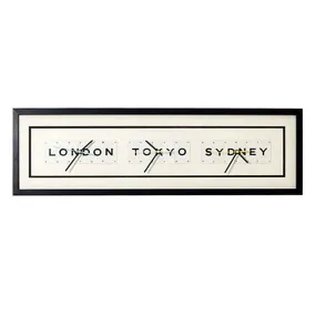 Vintage Playing Cards Picture Frame LONDON TOKYO SYDNEY Wall Clock