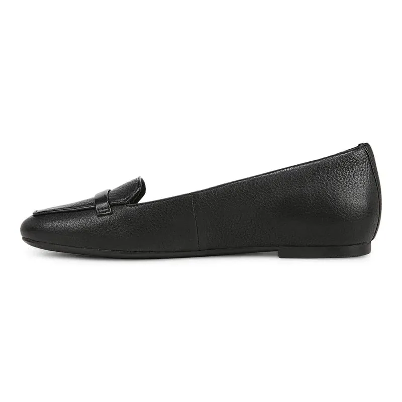 Vionic Women's Hayes Loafer Flats- Black Leather