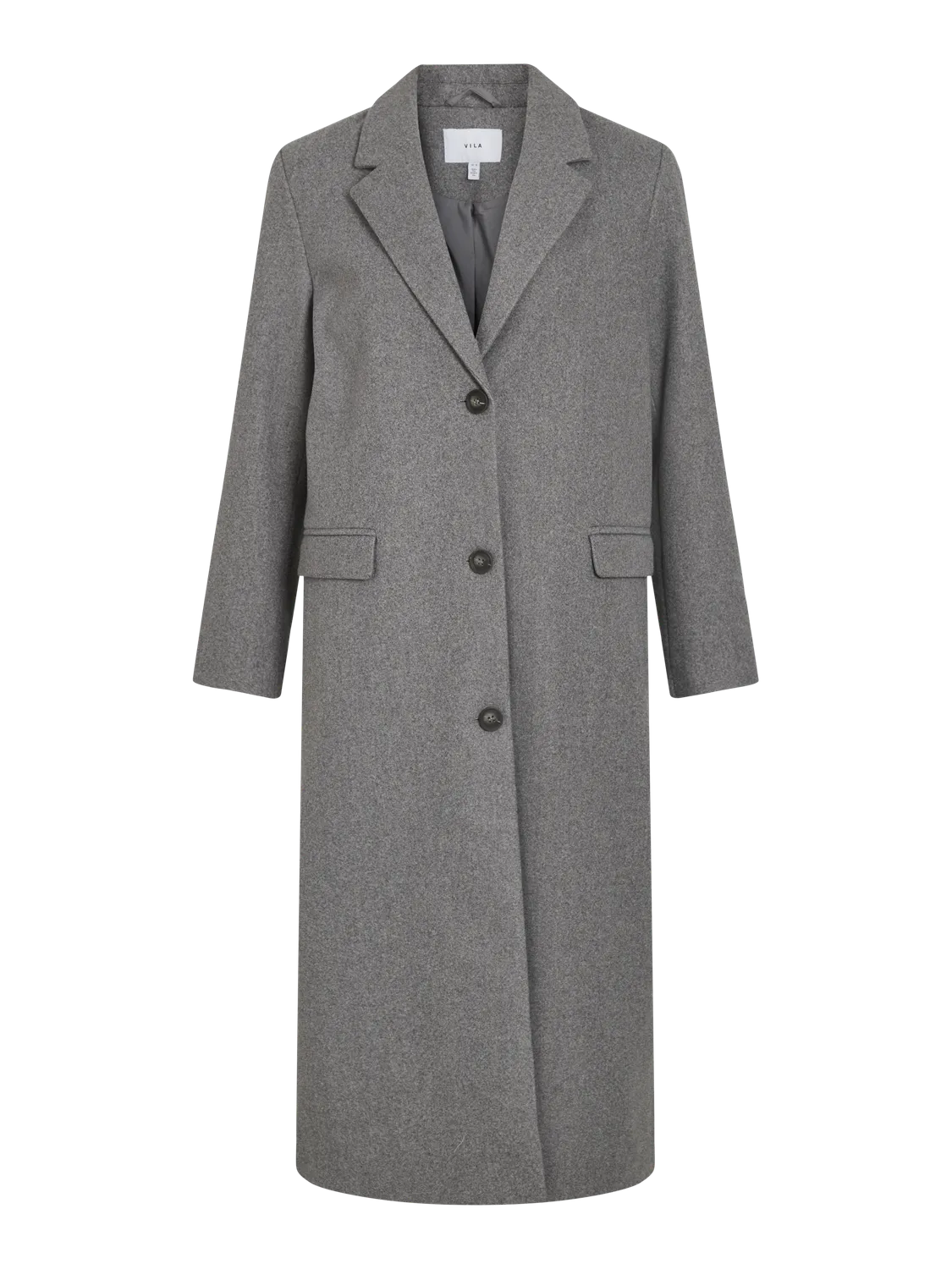 VISOLO Coat - Medium Grey Melange