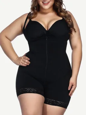 Wholesale Black Underbust Boyshort Open Crotch Lace Slimming Belly Shapewear