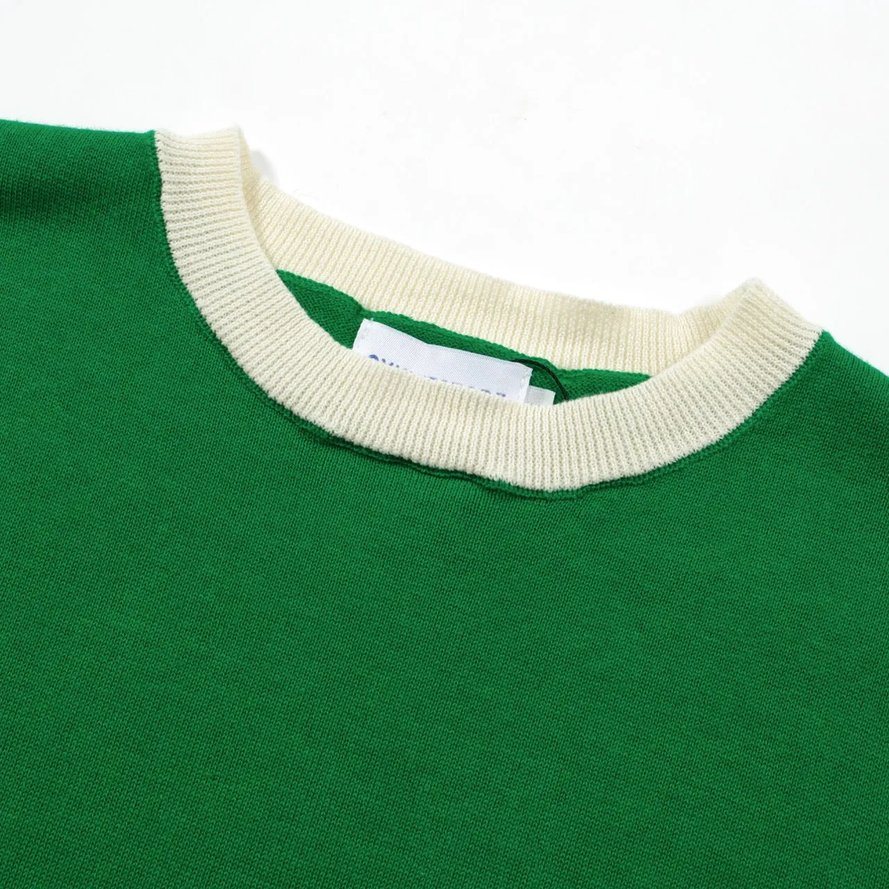 Women Green Knitted short Sleeves Knitwear