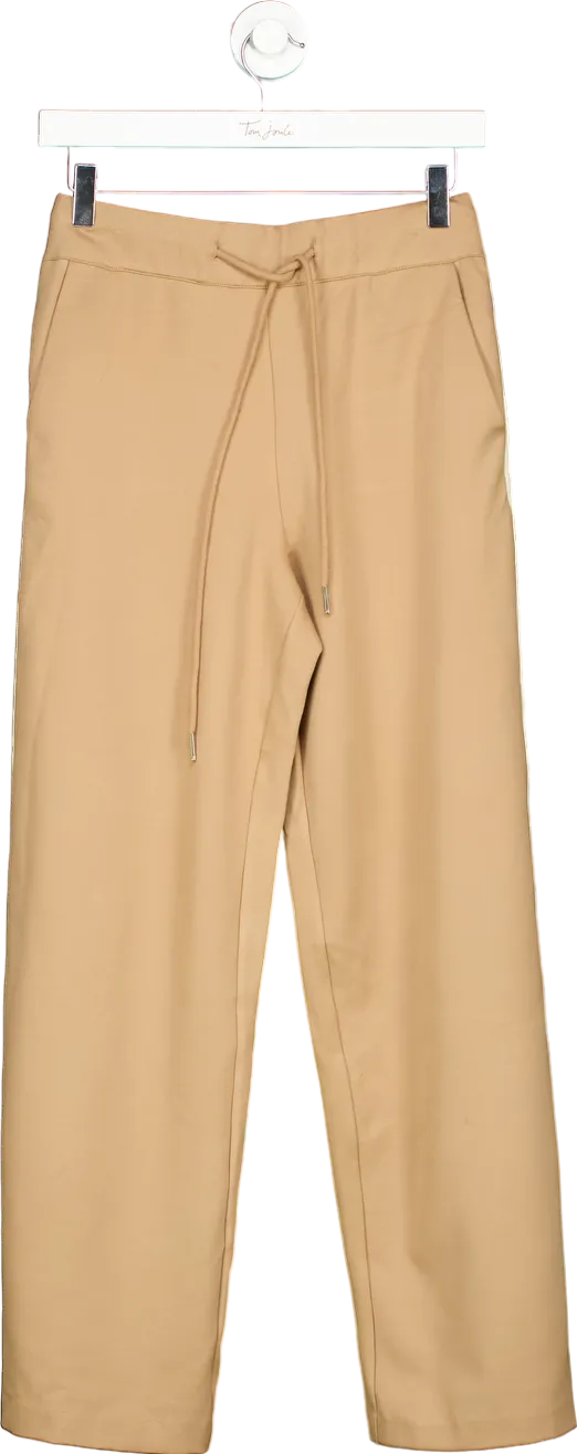 WYSE LONDON Camel Penny ponte Wide Leg Trousers UK 8