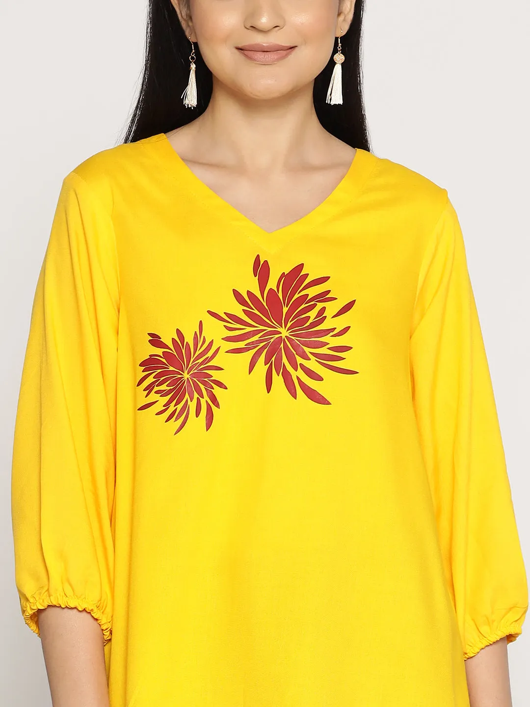 Yellow Rayon Top - OrchidRipple