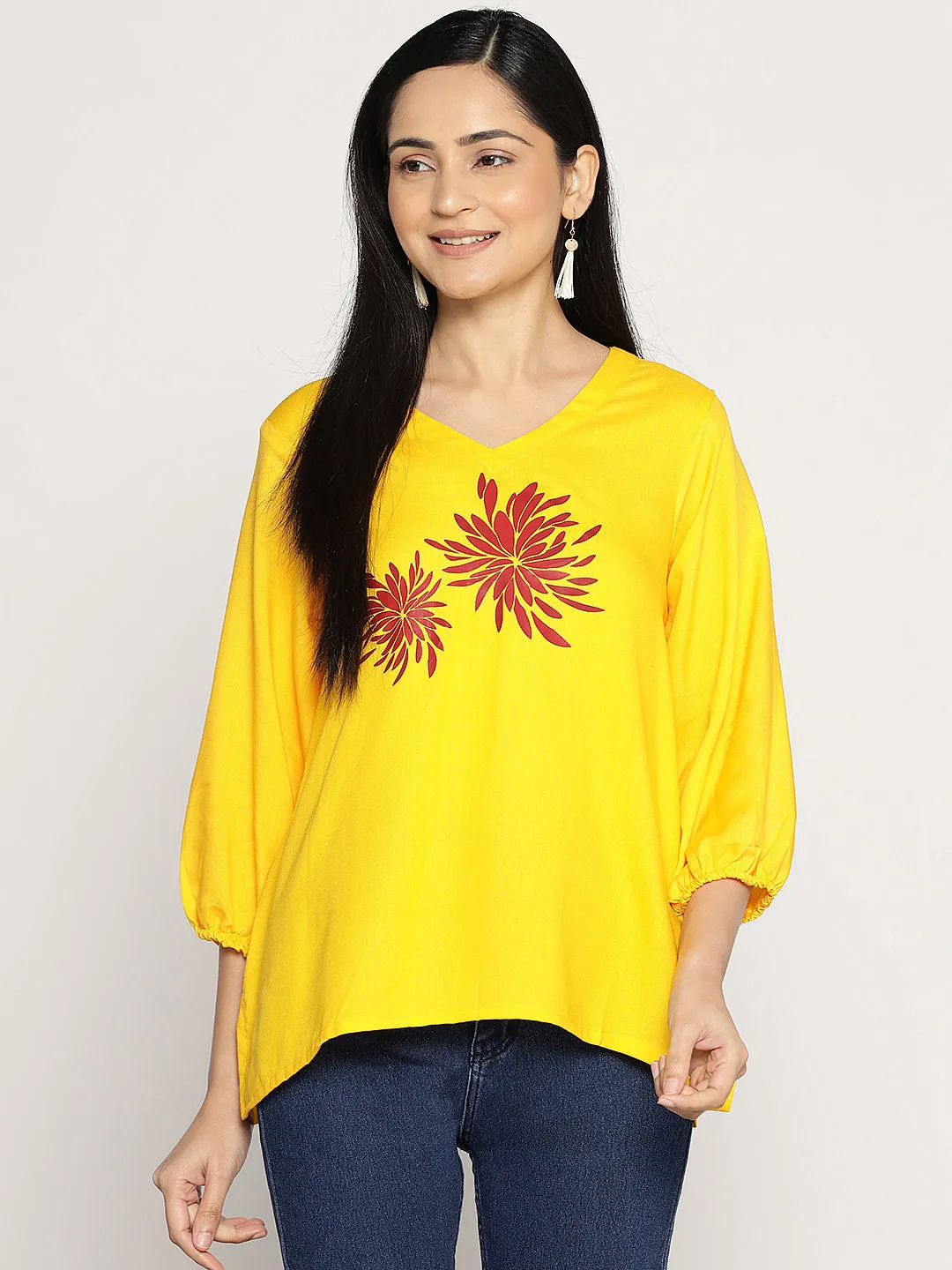 Yellow Rayon Top - OrchidRipple