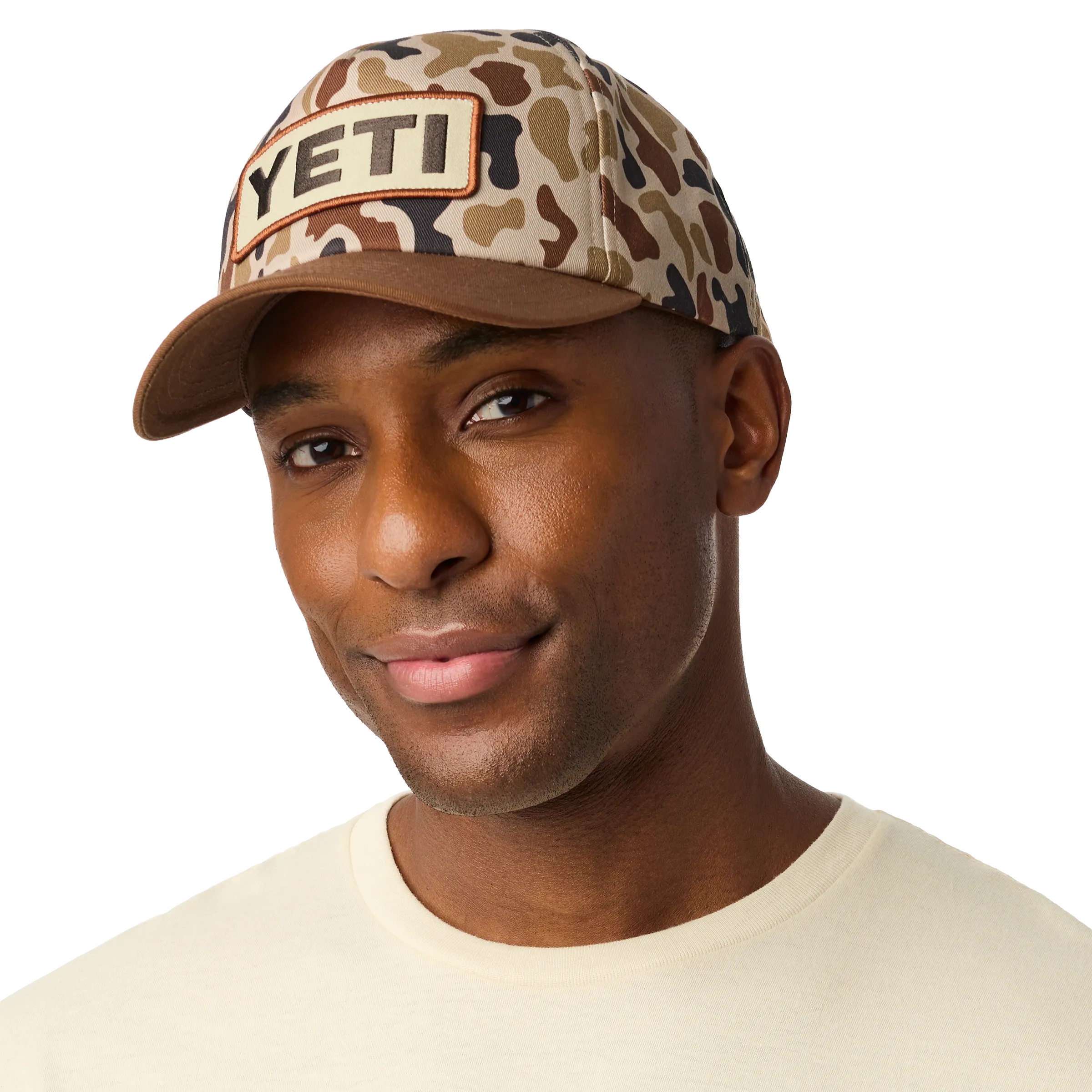 YETI® Wetlands Camo Logo Badge Mid Pro Flat Brim Hat