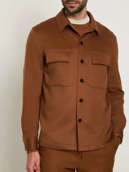 Zegna   Pure cashmere overshirt 