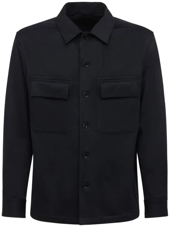 Zegna   Pure cashmere overshirt 