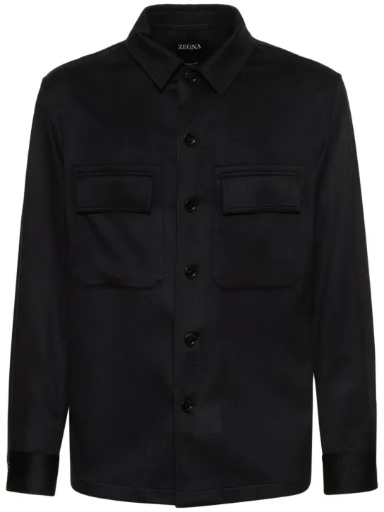 Zegna   Pure cashmere overshirt 