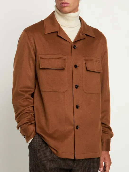 Zegna   Pure cashmere overshirt 