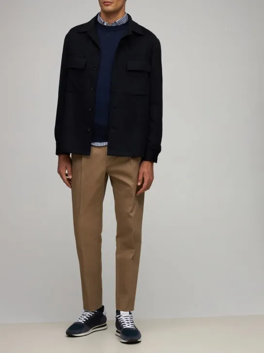 Zegna   Pure cashmere overshirt 