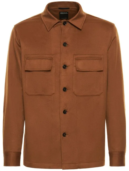 Zegna   Pure cashmere overshirt 