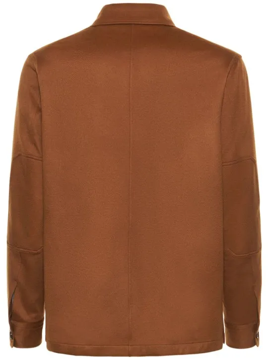 Zegna   Pure cashmere overshirt 