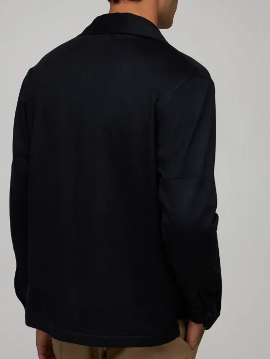 Zegna   Pure cashmere overshirt 